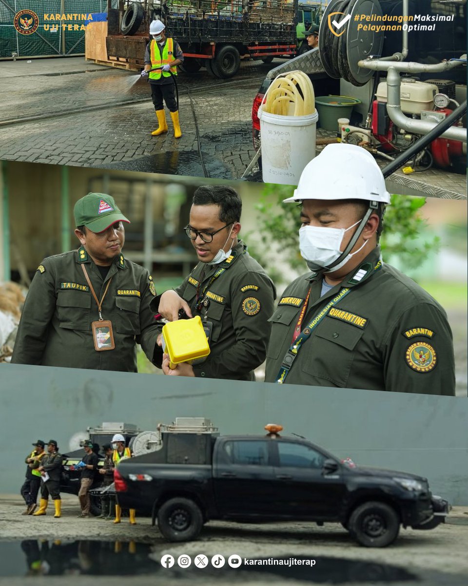 buttmkhit's tweet photo. Ikuti terus berita selanjutnya di @karantinaujiterap!
#PelindunganMaksimalPelayananOptimal #KarantinaUjiTerap #3rdICHR2026 #MobilDisinfeksi https://t.co/1EAVVUszJn