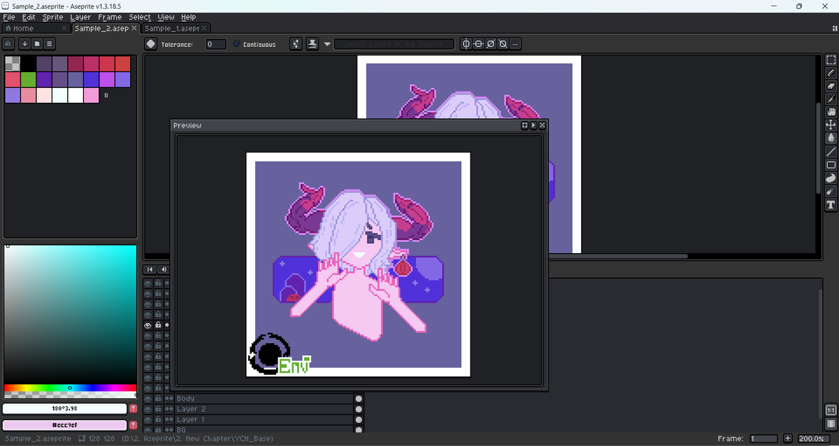 Envi_Pixel's tweet photo. Progress, the color looks better now. 

#pixelart https://t.co/Fk5zZFODS2