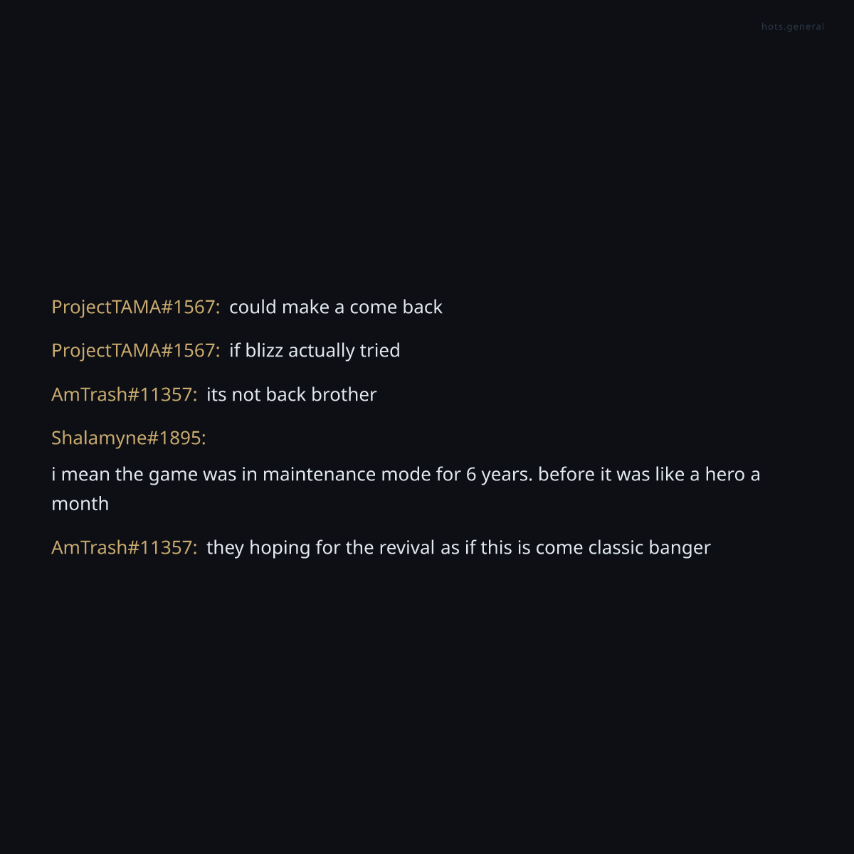 HOTSgeneral's tweet photo. The degenerates of HOTS general have identified the pattern: maintenance mode as psychological conditioning, false revival as compliance testing, Destiny 2 as the blueprint. https://t.co/sMAdgLr78t