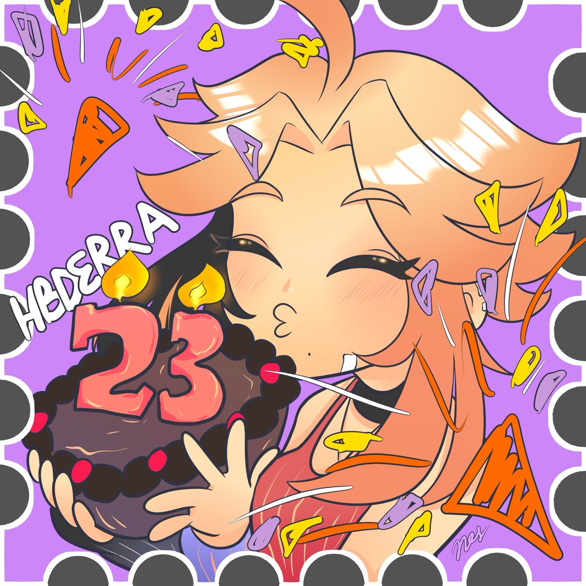 Kumokodesu's tweet photo. Sebelum ganti hari, Pibedey ya derr!

#HBDerra23 #Derrawing https://t.co/MqAJnQnTIA