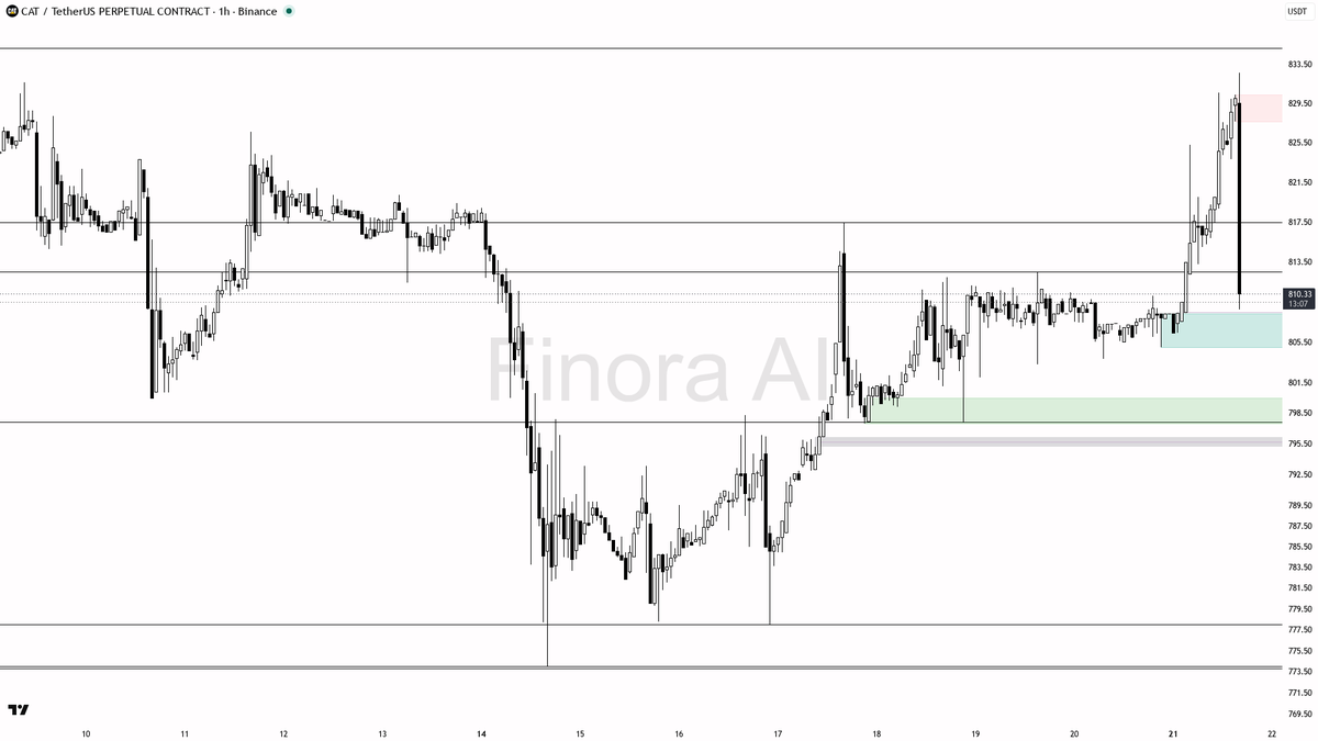🧠 $CAT -2.7% flush on 16.2x volume reads as liquidity sweep not distribution 
 [📷](https://pbs.twimg.com/media/HSvq52BWMAAfIVV.png) https://pbs.twimg.com/medi