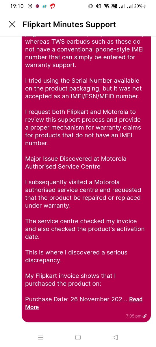 MSDFan26's tweet photo. @flipkartsupport This is your reality, your agents don't even wait for customer to say anything , they just say ok wait for this and bam chat ended . You have done fraud with me and tomorrow I am going to file complaint against you because when I raised complaint first time one girl called me https://t.co/AzhnbFYyI7