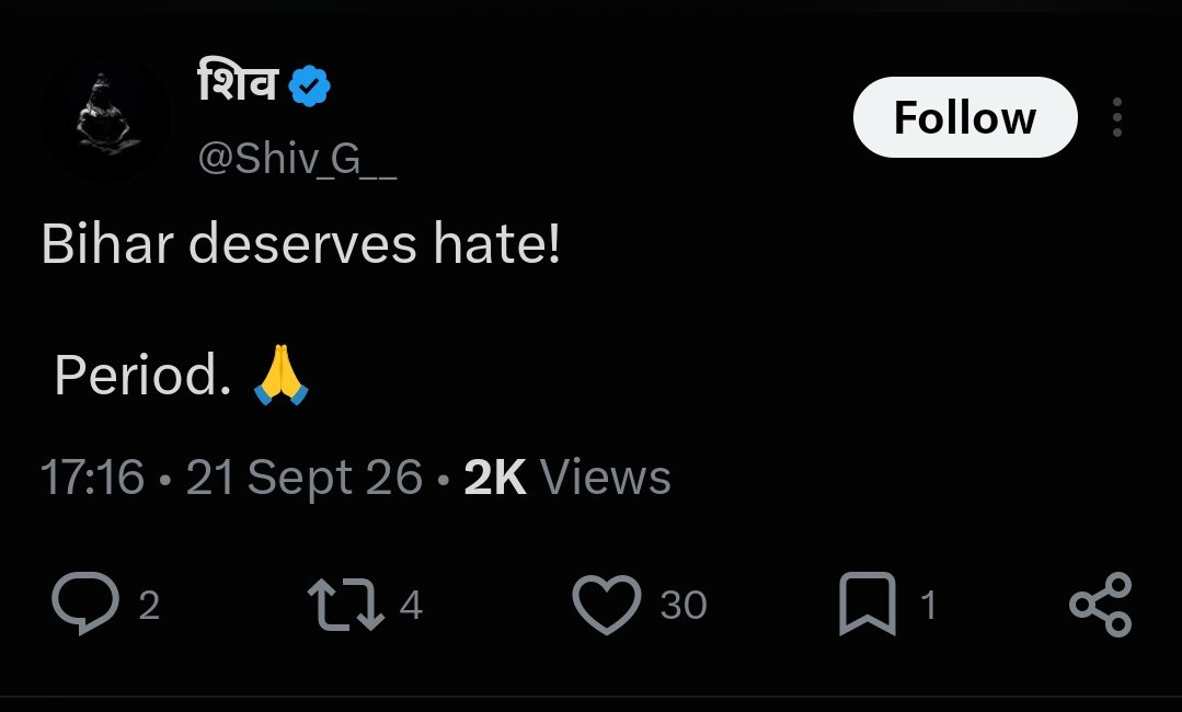 om__sayss's tweet photo. Logging off, but please have self-respect. No Bihari defended that incident But being ashamed of your motherland because of one incident makes no sense.

Such incident happen across states yet noone hates the entire state.

Our inferiority complex is exactly why people target us. https://t.co/Z8xjDRSlKj