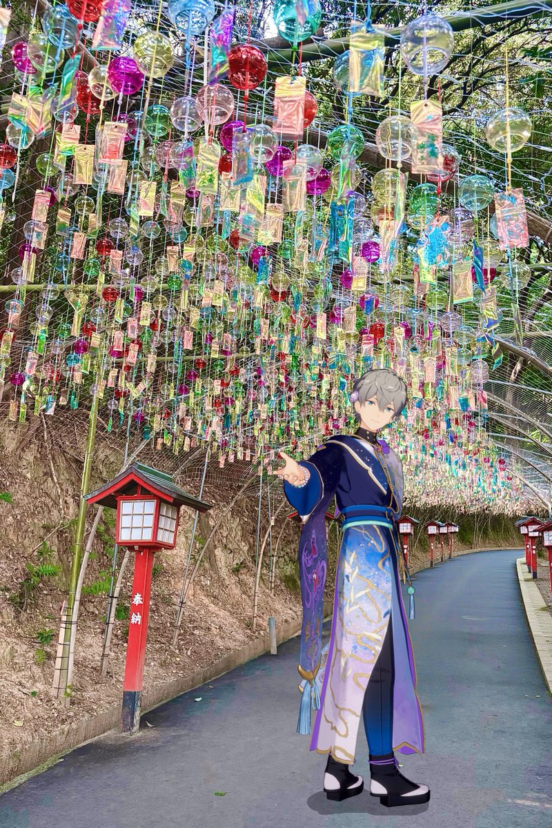 fu______nn's tweet photo. 📍宮地嶽神社 ／ 風凛まつり

福岡でスピ活💘光の道で有名な宮地嶽は夏になると風鈴まみれ(ㅅ˘˘)
御朱印もデザインが可愛くてありがとう
月末は花火もあるから君恋志願すぎる🎆 https://t.co/ygrsegsrdv