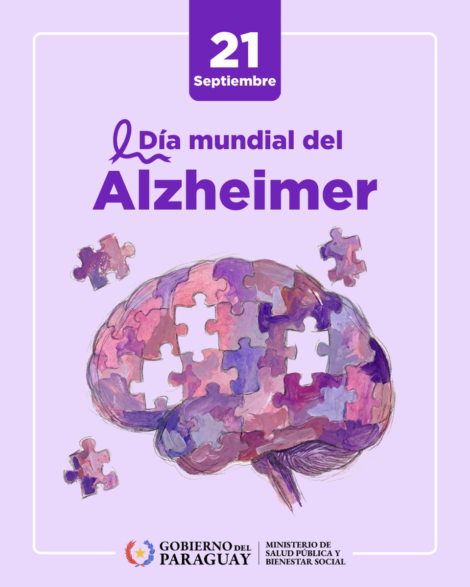 msaludpy's tweet photo. 🧠 | Día Mundial del #Alzheimer: Un diagnóstico de demencia importa

Cada 21 de septiembre se conmemora esta fecha para sensibilizar sobre este trastorno neurodegenerativo, promover el diagnóstico precoz y apoyar a quienes viven con esta enfermedad y sus cuidadores. https://t.co/f4aJISal6D
