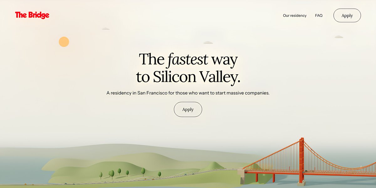 venture_launch's tweet photo. 🌉 Apply to W27 by @jointhebridge

A residency in SF to build a company from scratch.

~ Get $250K in funding
~ Support with closing your next round
~ Flights, housing, food, and visa covered

Apply by September 28 → https://t.co/8CYSpBFA20 https://t.co/gciPCyTENW