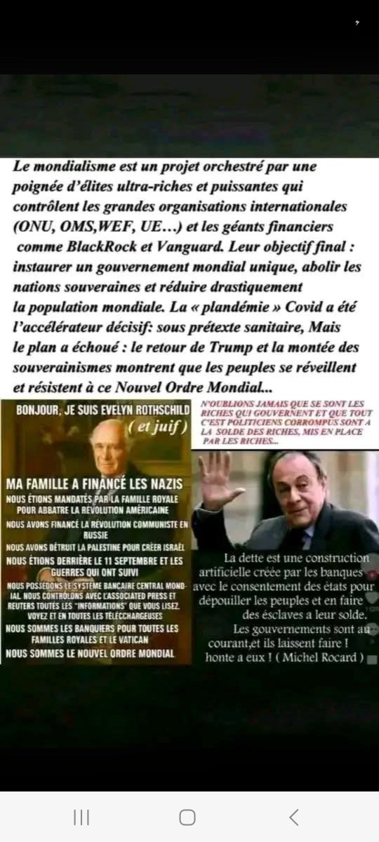 FVignat's tweet photo. @MaudBregeon @SebLecornu @EmmanuelMacron @MaudBregeon On ne gobe pas vos mensonges et on connait le projeeeet de Macron : la mise de la France sous tutelle de la BCE ou FMI, la dépopulation, le remplacement et le contrôle de la population, la fédéralisation de l'UE pré-requis à un gouvernement mondial totalitaire. https://t.co/GC1KhBnrD6