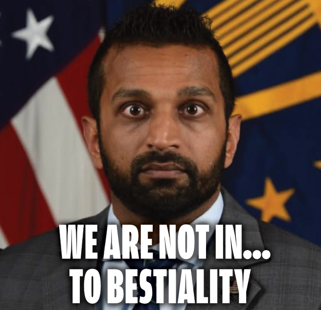 SpudFaeLeith's tweet photo. @FBIDirectorKash https://t.co/TQgHoacIk3