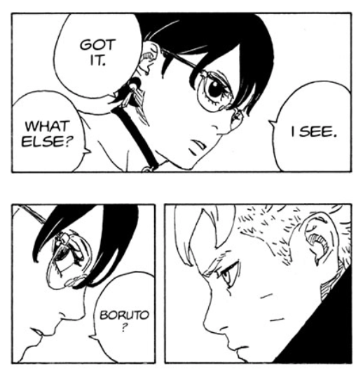 RagaSafa's tweet photo. borutos cutest reaction in tbv 
look at him being cute mad😘
bro dont want to put his girl in danger🤭 https://t.co/wSwWnhEC6h