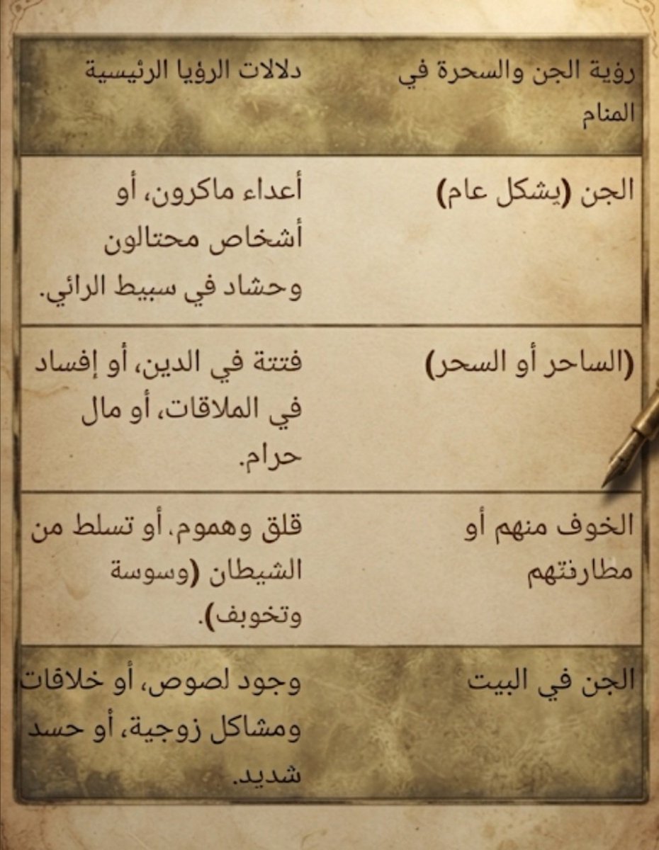 abwdawd89's tweet photo. 🔷️رؤية الجن والسحرة  
 
إنذارا بالتحصن والابتعاد عن الفتن وكشف نواياالبعض في حياتك

🔷️الوسوسة والتخويف= في كثير من الأحيان تكون هذه الرؤى مجرد أضغاث أحلام وتخويف من الشيطان ليحزن المؤمن ويشغله عن واقعه

  👈 عليك للجوءإلى الله والمواظبة على الأذكار وقراءة القرآن والتوكل عليه https://t.co/aKmRKPqxWQ
