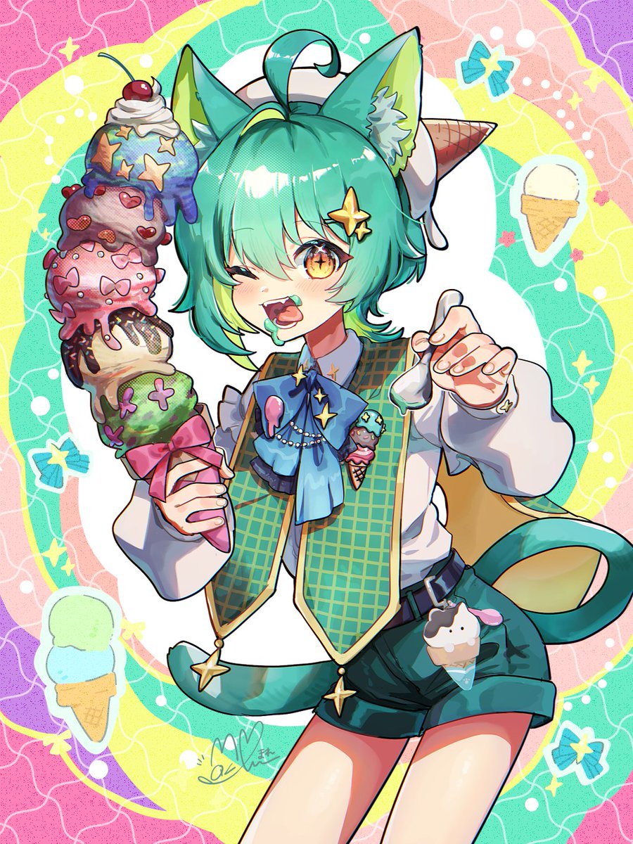 atumare872's tweet photo. カラフルで元気な絵が得意です～！けもみみ大好き✨
#シルバーウィークはフォロワーさんが増えるらしい
 #5連休は掘り出し作家大収穫祭 https://t.co/jLlizxmj1D
