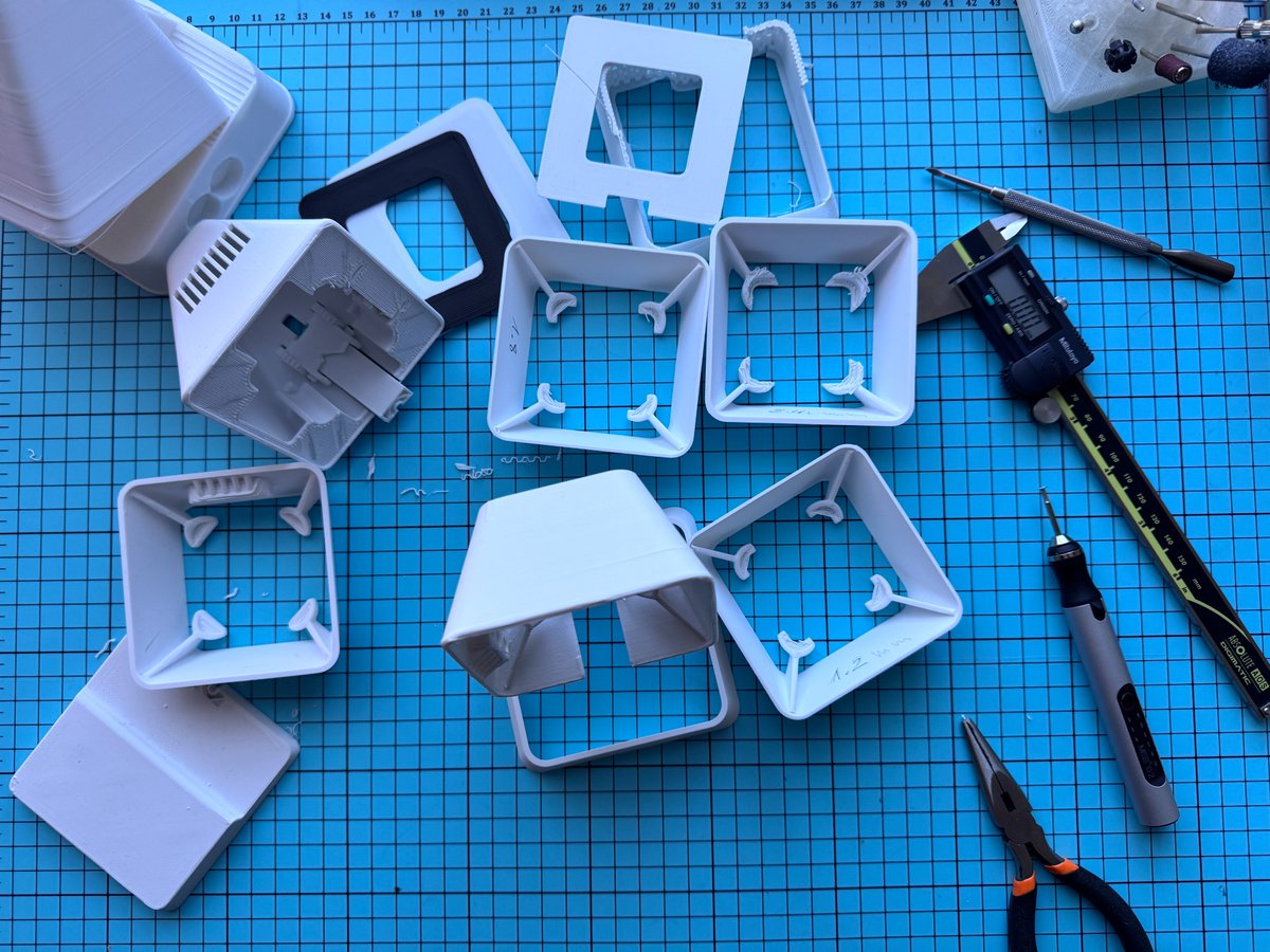 dannyow's tweet photo. Last few weeks I spent convincing LLM to write CAD for me (#build123d and #OpenSCAD alike). Needed a break. Over the weekend went full caveman mode. Installed Fusion for the first time and re-modeled the whole piece from scratch. It felt much more in touch with material and control, plus was easier to solve tasks like designing so no supports are needed.
Very interesting change of perspective...