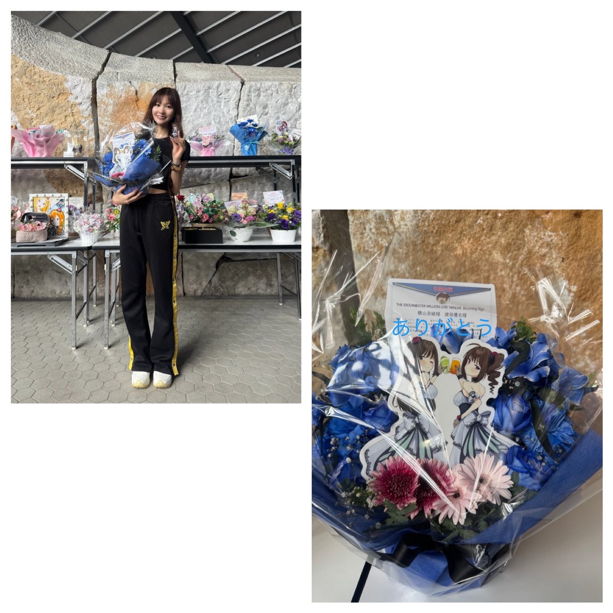 watanabeyui_Ton's tweet photo. 可愛くてきれいなお花たちもありがとうございました💐
めっちゃ元気でました💪🏻
いつもホンマにありがとうございます⁎ .｡❀ *
うれしうれしい〜🥳

#ミリオン14th
#ミリオン14th_day2
#横山奈緒 役 https://t.co/ALplpM7XiF