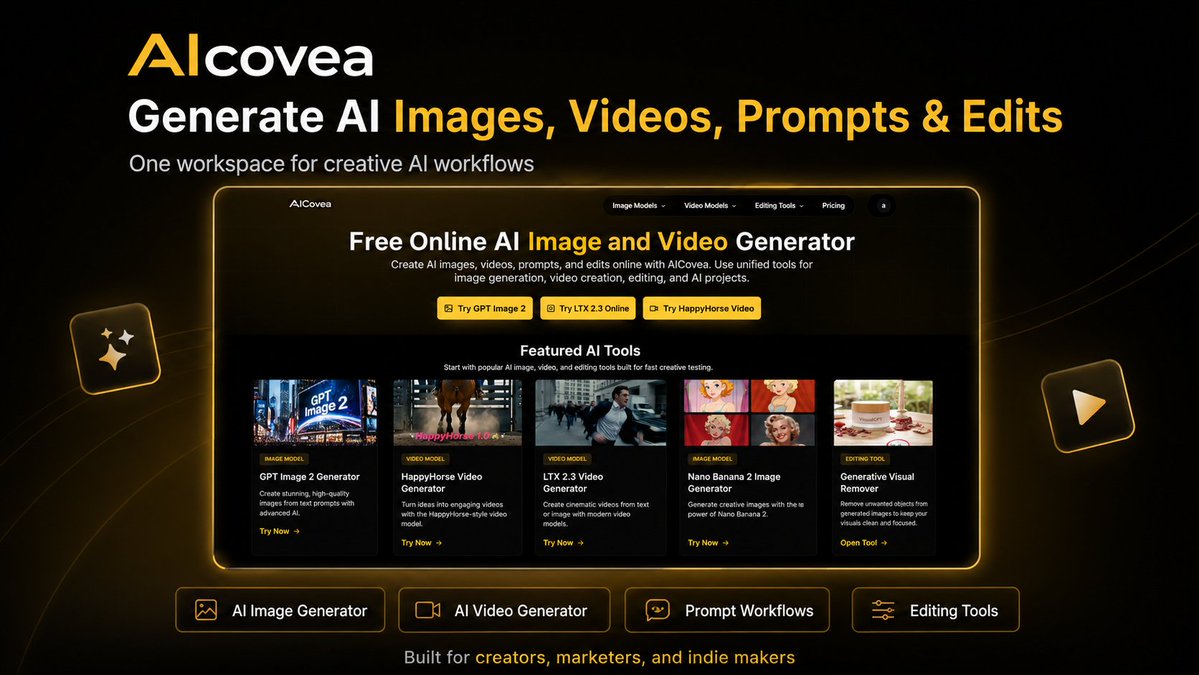 bufferapps's tweet photo. 𝐍𝐞𝐰𝐥𝐲 𝐋𝐚𝐮𝐧𝐜𝐡𝐞𝐝⬇️⬇️
AI Video Generator Tools: AICovea is an all-in-one AI platform

𝐄𝐱𝐩𝐫𝐞𝐬𝐬 𝐲𝐨𝐮𝐫 𝐎𝐩𝐢𝐧𝐢𝐨𝐧👉👉 https://t.co/nBQXpkCDe6

𝐉𝐨𝐢𝐧 𝐁𝐞𝐭𝐚 𝐋𝐚𝐮𝐧𝐜𝐡👉https://t.co/SAdtnhel7p

#SaaS #bufferapps #saasplatform #betalist #betalaunch https://t.co/hxu8YVt0oY