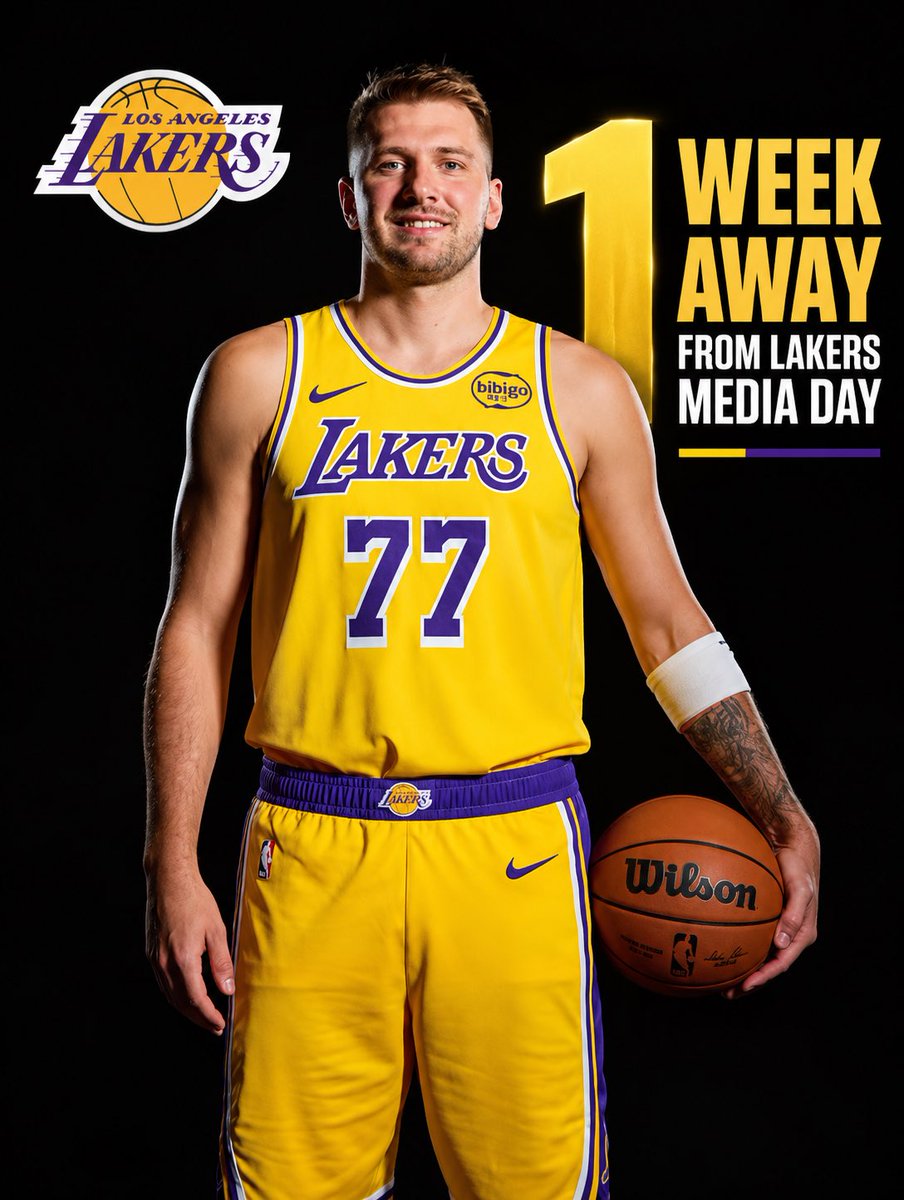 Lakerboyyyaaa's tweet photo. 🚨WE ARE 1 WEEK AWAY FROM LAKERS MEDIA DAY!!!🚨

Offseason flew by this year. Excited to hear what the new guys have to say on media day.

Season is right around corner💜💛💜💛 https://t.co/iLCS9kF4wR