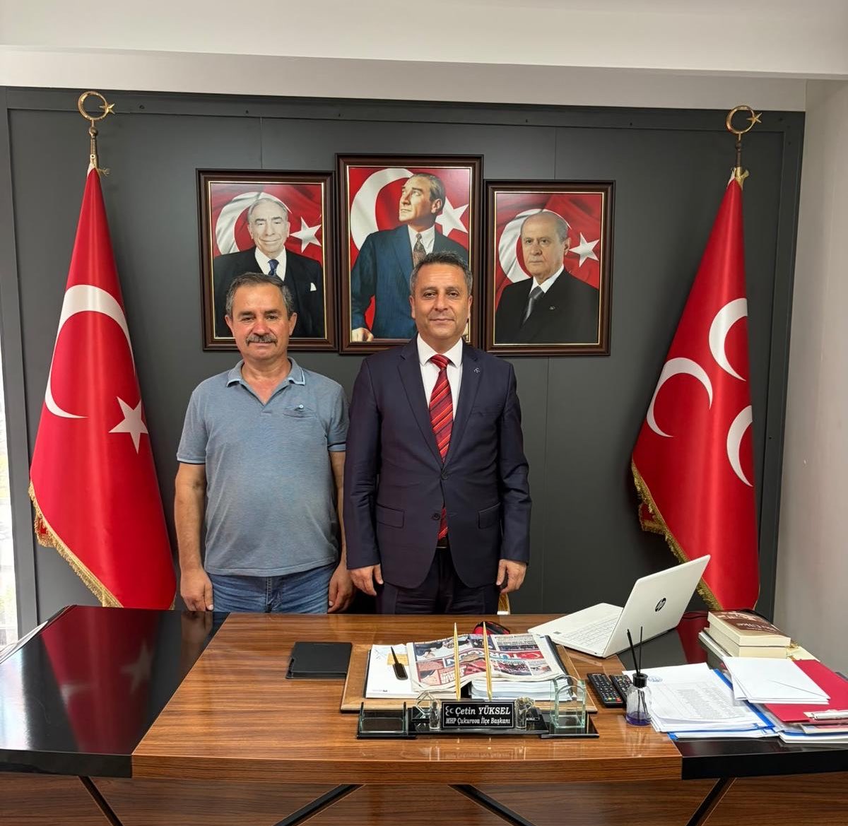 mhpcukurova's tweet photo. İlçe Başkanımız Sayın Çetin YÜKSEL, Mahfesığmaz Mahalle Temsilcimiz Ali AKSU’yu ilçe başkanlığımızda ağırladı.

Nazik ziyaretleri ve samimi sohbetleri için Mahfesığmaz Mahalle Temsilcimiz Ali AKSU’ya teşekkür ediyor, çalışmalarında başarılar diliyoruz.

Birlik ve beraberlik içerisinde, teşkilatımızın her kademesiyle Çukurova’mız için çalışmalarımıza devam ediyoruz.