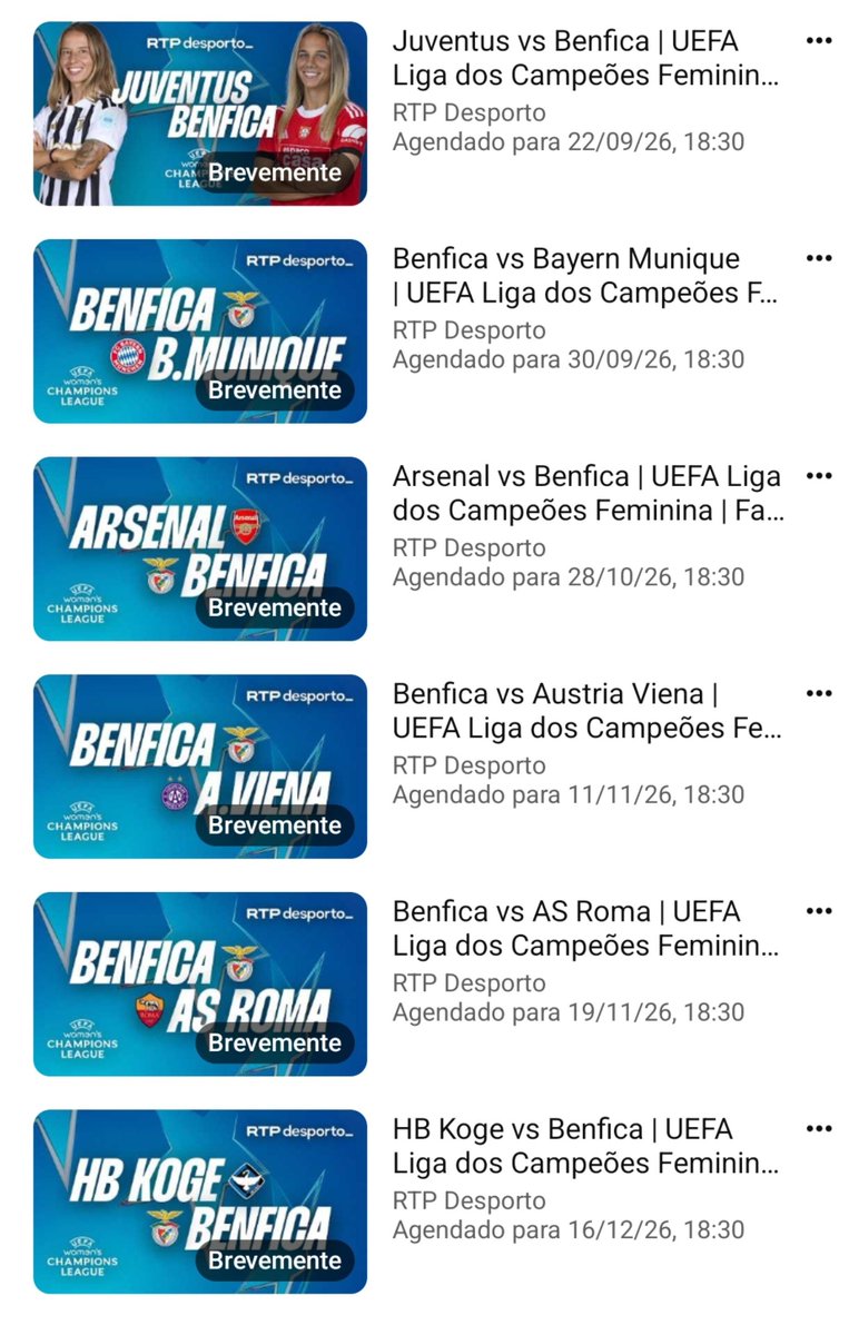 SergioEngracia's tweet photo. A RTP Desporto  vai ter uma emissão especial da caminhada completa do Benfica na Liga dos Campeões Feminina, transmitida no YouTube.

Uma emissão diferente daquela que será emitida na RTP2. 

 link: https://t.co/EY7aIt5dil https://t.co/RK5bxm1Nhv