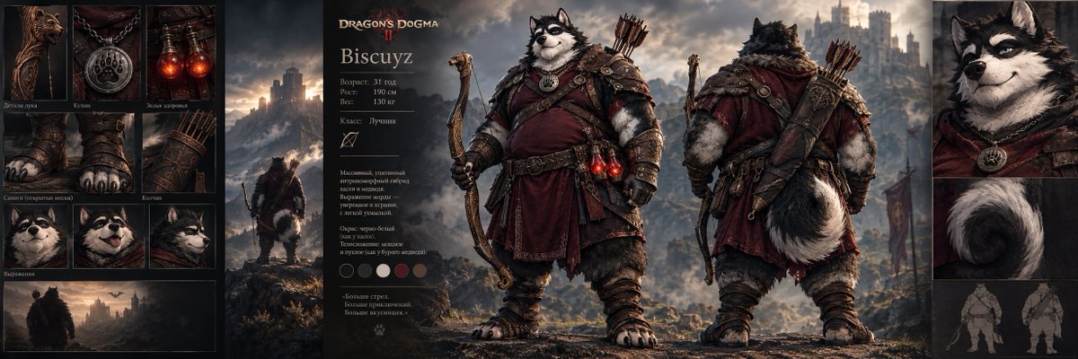 1Xacku1's tweet photo. #Husky #Bear #Furry #Biscuyz #Game Буквально недавно попробовал данную игру и очень понравилось. Решил попробовать сгенерировать проработанный референс на моего персонажа по этой игре, очень даже. Надо попробовать сделать видео :) https://t.co/dJFmtaEjJu