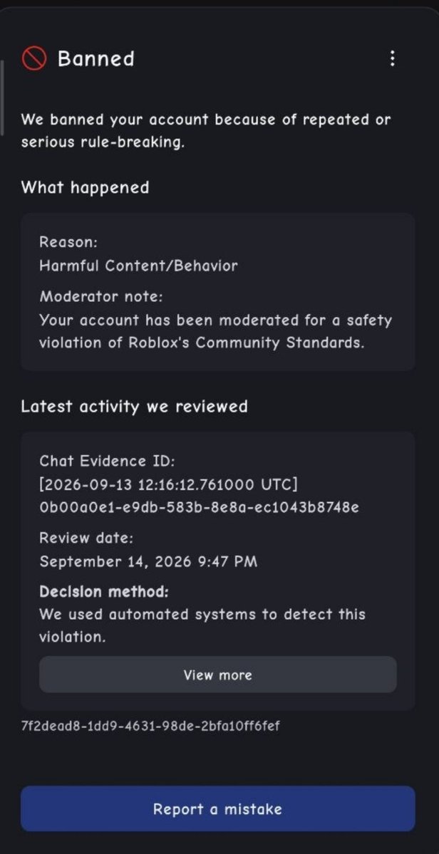 OutrfitCreator's tweet photo. @prekaution1 Day 7 of my false ai roblox account termination 
ID: 3557078510
Username: FakeFlautha
Getting ignored by roblox appeals team, privacy team (ROA) and in appeal window https://t.co/MO1ozKj1nj