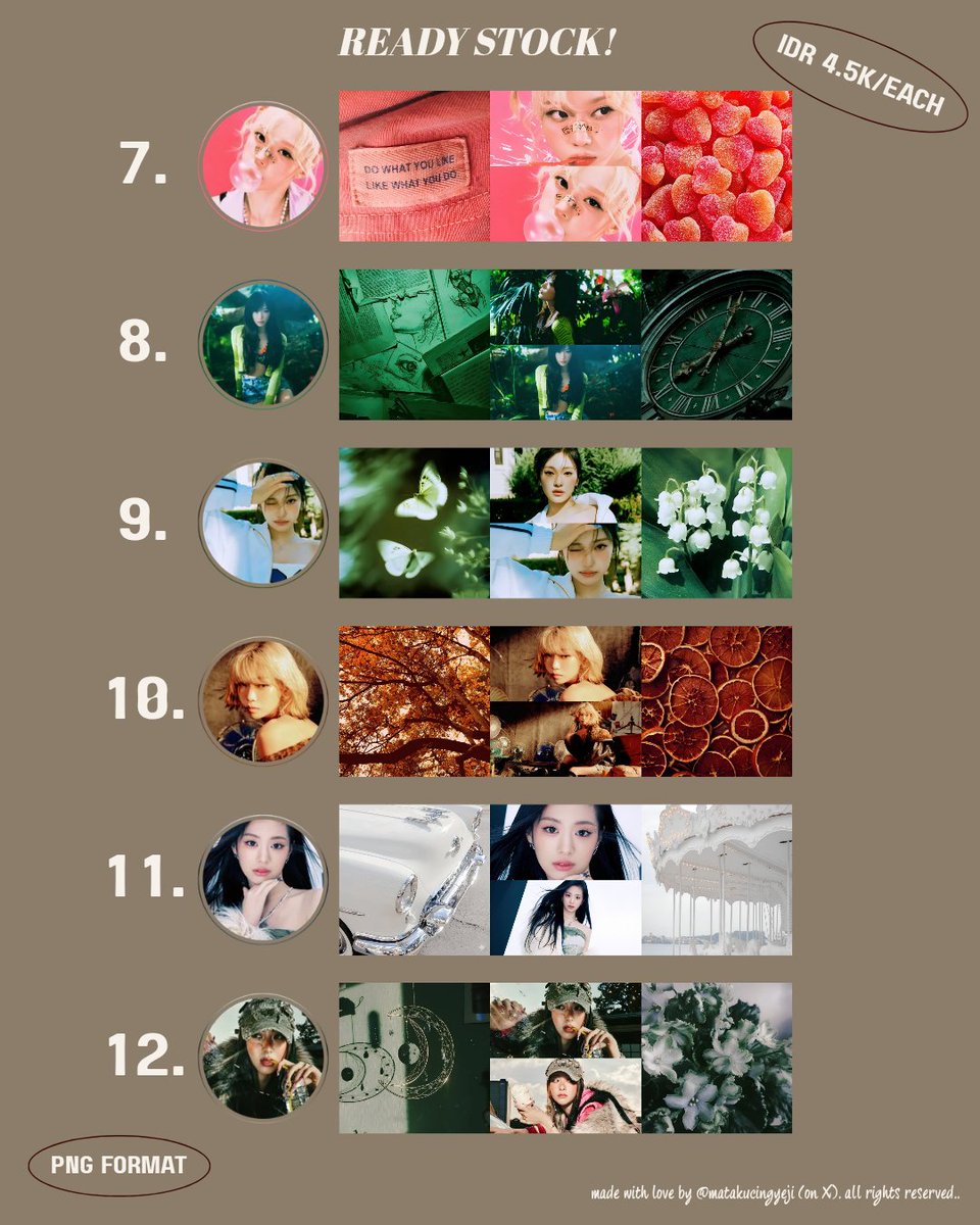matakucingyeji's tweet photo. help rt?🥹🫰🏻

hi all! aku ada layout rs dari gg (aespa, h2h, illit, ive, lesserafim, baemon) dan bg (skz, riize, cortis, seventeen, nct, txt, exo, lngshot, ateez) nih! untuk yang minat bisa langsung knock knock dm aku yah🫰🏻

#zonauang #bealanja https://t.co/wjUxyK4mVD