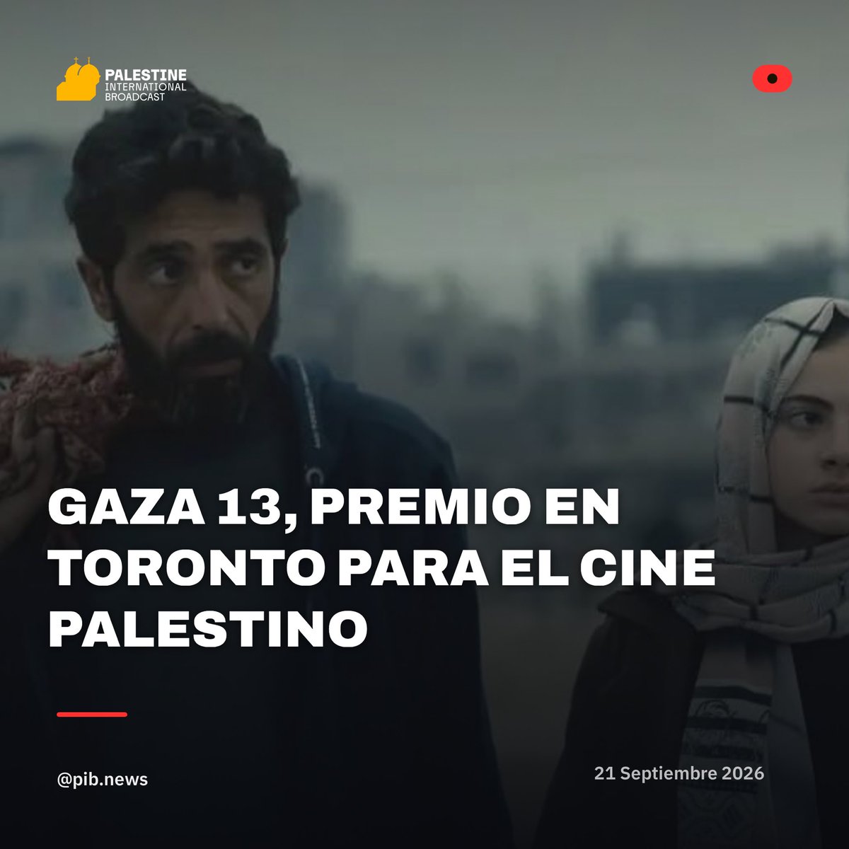pbi_es's tweet photo. La película palestina Gaza 13, dirigida por Hossam Abu Dan, ganó el Premio NETPAC en el Festival de Toronto a la mejor película asiática de un director debutante o de su segunda obra. https://t.co/CGWKucU8mM