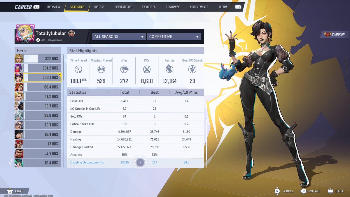_pawzzz_'s tweet photo. Would someone be kind enough to PayPal me $10 to get the rest of the Jubilee bundle 😭✌🏾I’m broke rn. Here’s my stats to justify why I absolutely need it. #MarvelRivalsㅤ https://t.co/sGElC76Gnd