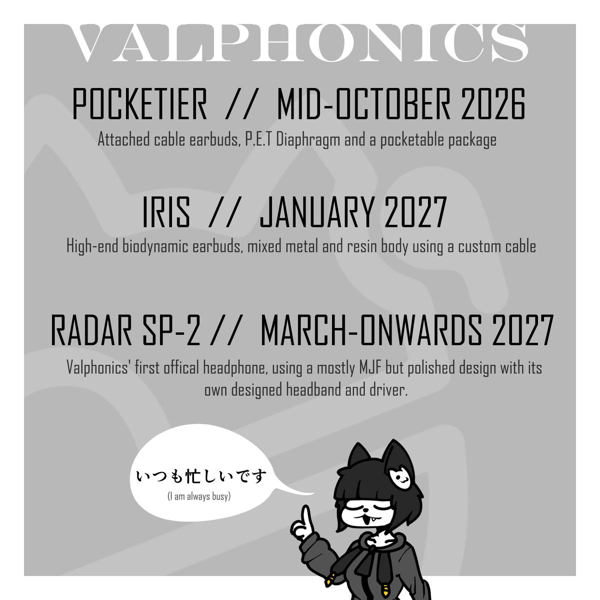 asciiaudiovault's tweet photo. As I persistently work on new projects on a daily, I would like to formally share my schedule for future releases! These are the finalised works that have confirmed dates.
#valphonics https://t.co/nO5kazb46j