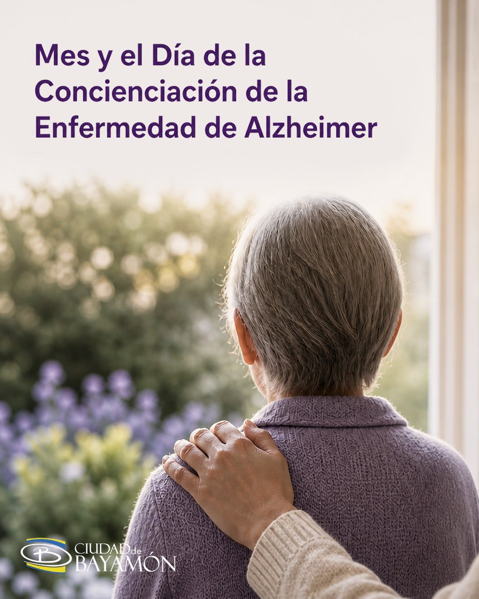 ciudadebayamon's tweet photo. El Alzheimer nos recuerda el valor de acompañar con paciencia, respeto y amor. 

En esta fecha, reconocemos a las personas que viven con esta condición y a quienes permanecen a su lado, brindando apoyo y comprensión.💜 https://t.co/2bvre5MOPn