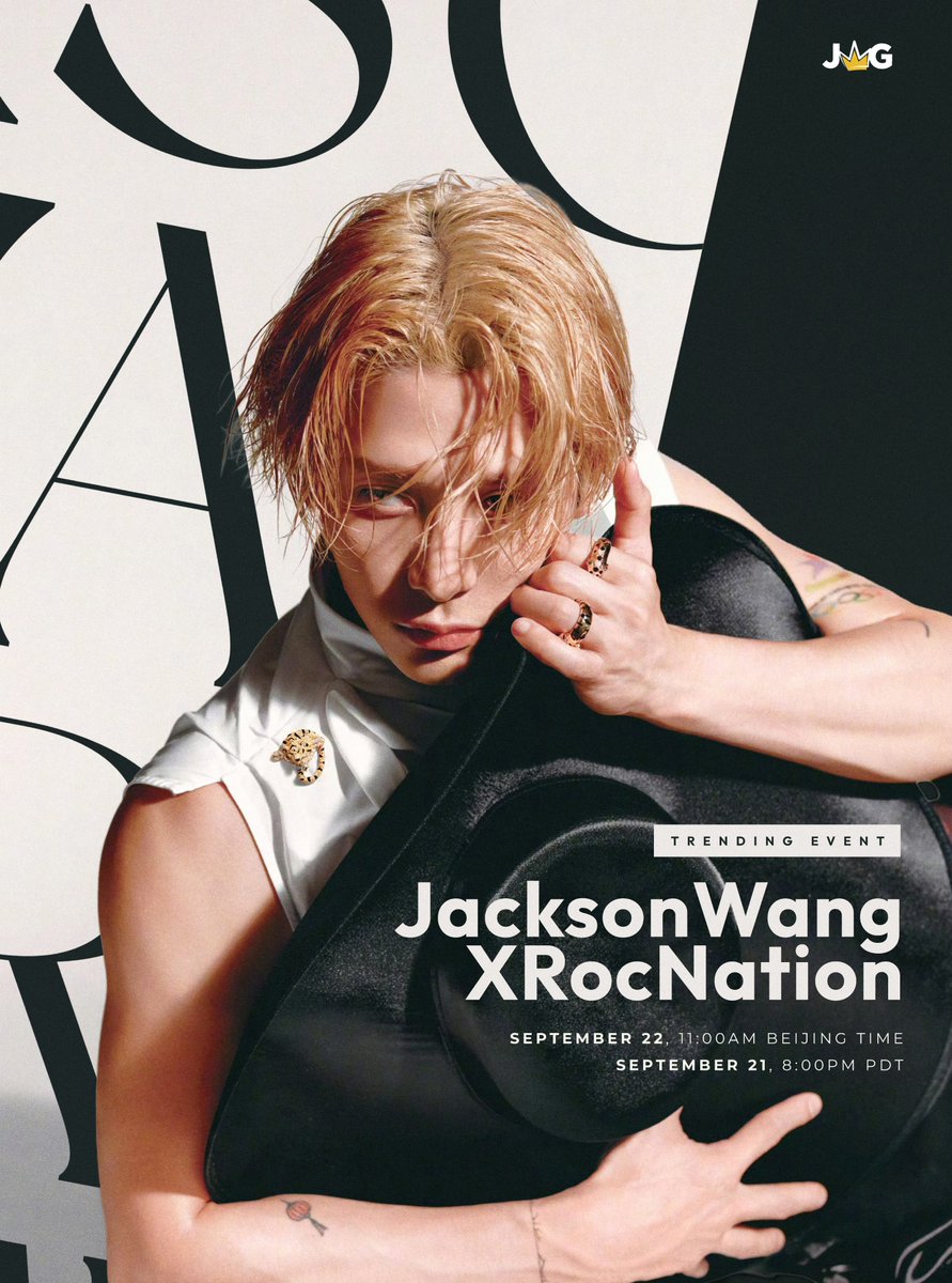 JacksonWGlobal's tweet photo. [NOTICE] 

Jackson Wang has signed with Roc Nation!

Please trend with us
#️⃣JacksonWangXRocNation
Sep 21st
🕗 8:00PM PDT
Sep 22nd
🕔 5:00AM CEST
🕙 10:00AM Bangkok Time
🕚 11:00 AM Beijing Time

❗ Please schedule tweets in advance if you can't be online!

#JacksonWang #王嘉尔 https://t.co/Mp0WNHabaE