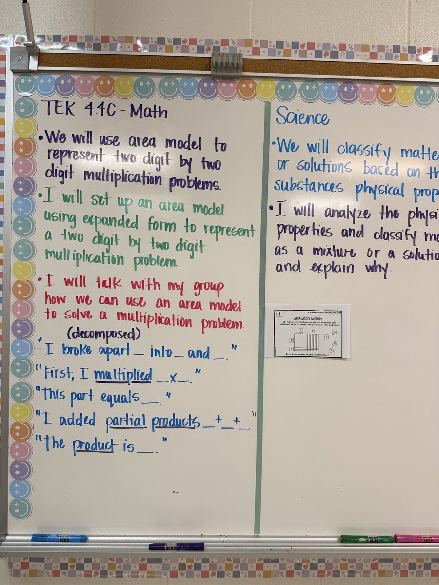 MaloriM's tweet photo. 📚✨ Math in Action in Mrs. Portillo’s Class! ✨📚🐾 Students are using #areamodels to break apart and solve #twodigit #multiplication problems. Our students are learning how #decomposing numbers and finding partial products can make multiplication easier to understand. 🔢✏️🧮 https://t.co/E640LvhNZe