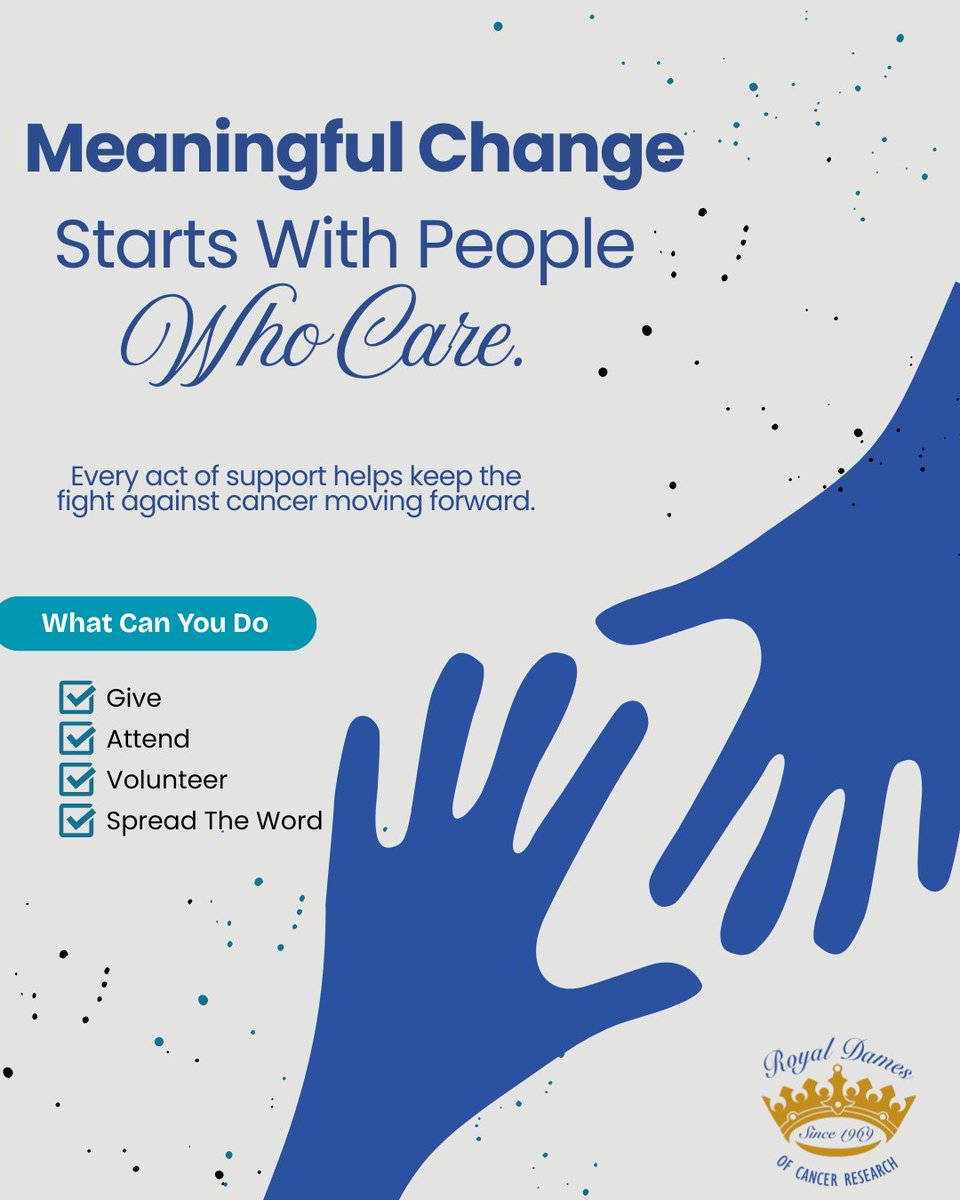 RoyalDamesFTL's tweet photo. A new week reminds us that meaningful change starts with people who care. ✨ Give your time, attend an event, donate or share our mission. Every action helps move the fight against cancer forward. 💙

Learn more: https://t.co/NTdAX4YPC3

#RoyalDames #CancerResearch #GiveBack https://t.co/VoiyZW5q74