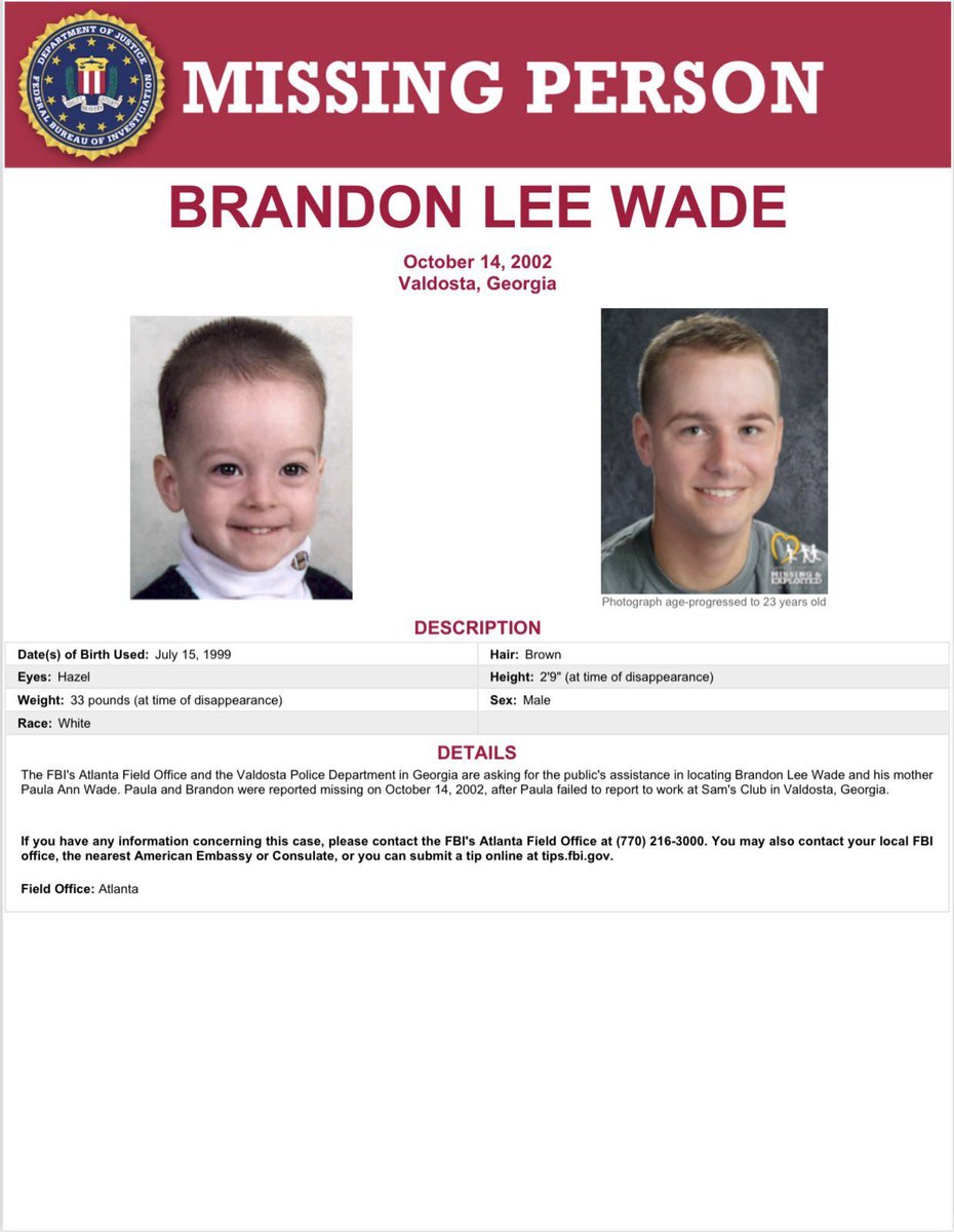 LightTheWay22's tweet photo. It is #MissingPosterMonday and we need your help sharing #PaulaAndBrandonWade's awareness flyers to bring attention to their cases! #FindPaulaAndBrandonWade #Georgia #AwarenessMonday https://t.co/Zmzh0l0pTt
