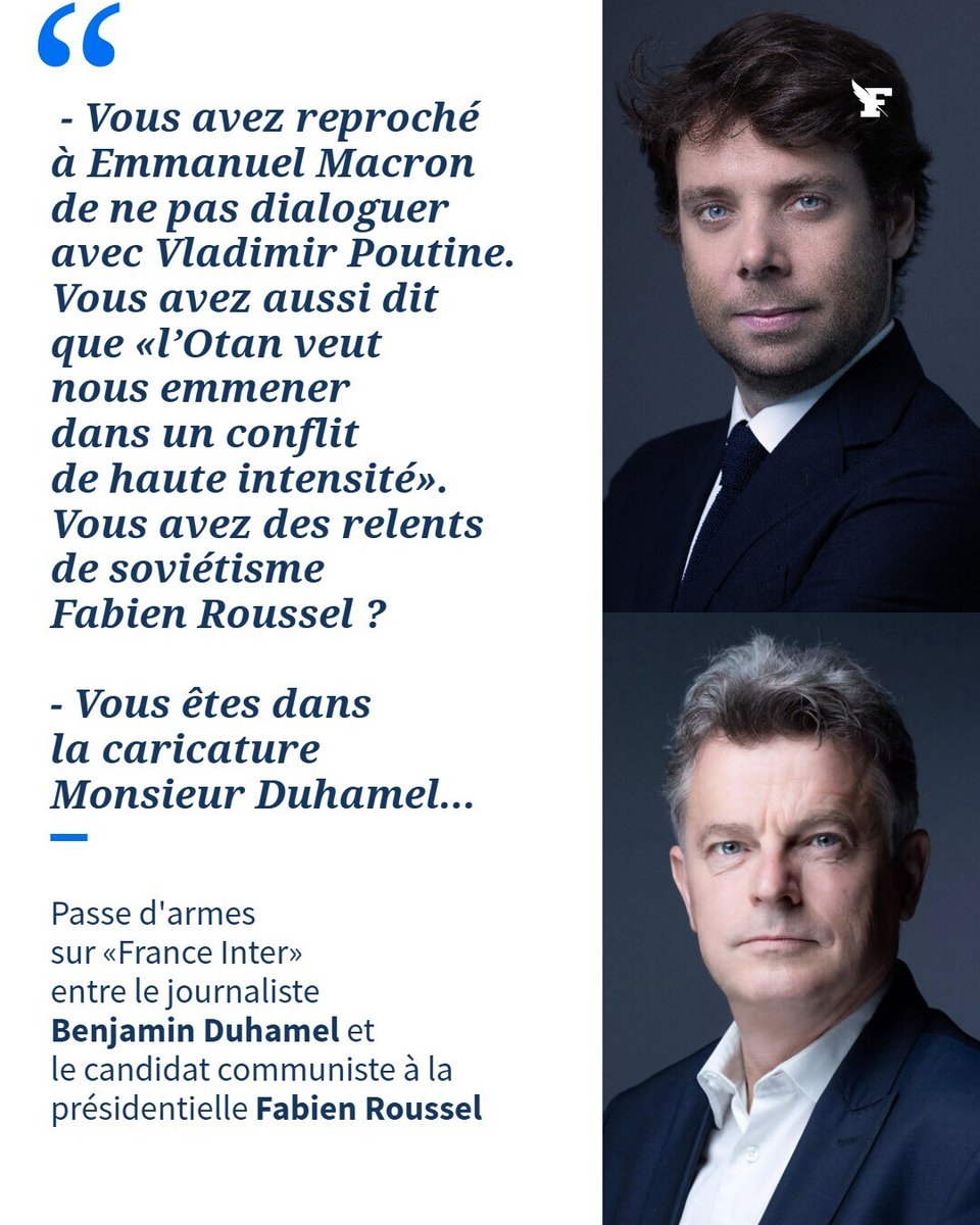 Le_Figaro's tweet photo. Le journaliste recevait le secrétaire national du Parti communiste français dans la matinale de la station ce lundi. →https://t.co/zwpc5Ip7mT https://t.co/ZEaiEkpcs6