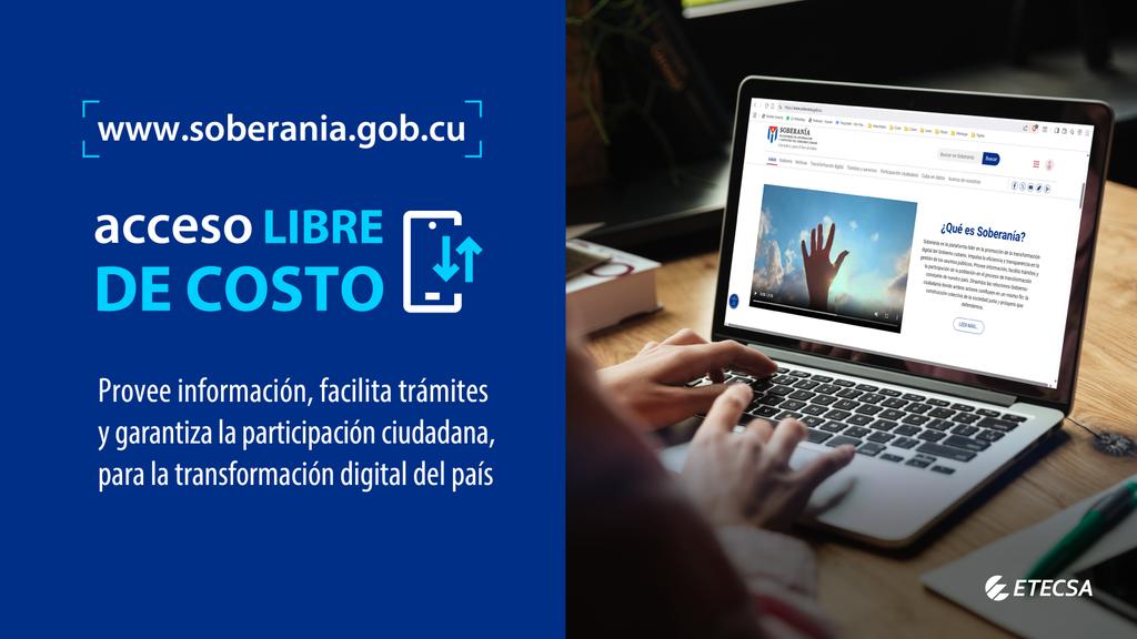 EtecsaMatanzas's tweet photo. Soberanía te facilita la vida‼️
Esta plataforma simplifica el acceso a procesos administrativos y servicios públicos 💻📲. 
¿Aún no tienes una cuenta? 👀
👉 Regístrate libre de costo en https://t.co/E2oXWmqQj6. 
#ConectadosALoNuestro 
#EtecsaConCuba https://t.co/EJDegdJjXX