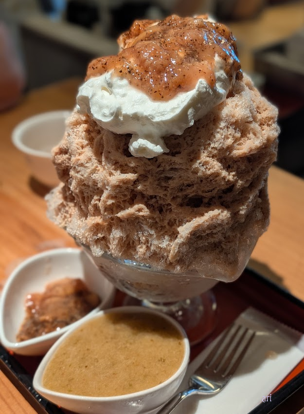 aritakei's tweet photo. ひみつ堂　ultraいちじくアールグレイ
むっちむちのいちじくソースが氷に絡んで美味しい　前回より濃くてあまうま！！季節の進みを氷で感じる
（かき氷・時差投稿） https://t.co/3qvumkhHup
