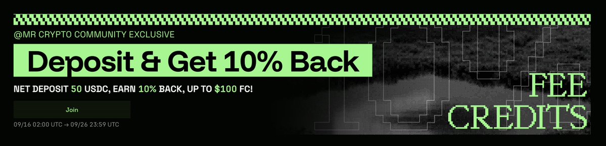 Mr_Crypto5's tweet photo. 🚀 Campanie nouă pe TxFlow: primești 10% Fee Credit înapoi!

Cum funcționează:
➢ Intri pe campanie și apeși Join
➢ Conectezi wallet-ul
➢ Depui minimum 50 USDC net
➢ Tranzacționezi Perps cu 0 fee
➢ Primești 10% din suma eligibilă în Fee Credit

Poți primi până la $100 FC / utilizator.

Prize pool total: $3,000 Fee Credit
Recompensele sunt FCFS, deci se acordă în ordinea participării.

Exemplu: depui $500 → primești $50 FC.

👉 Participi aici si castigi si puncte pentru un viitor posibil airdrop: https://t.co/EFKBLP02Hk

#TxFlow #Campaign #AIRDROP