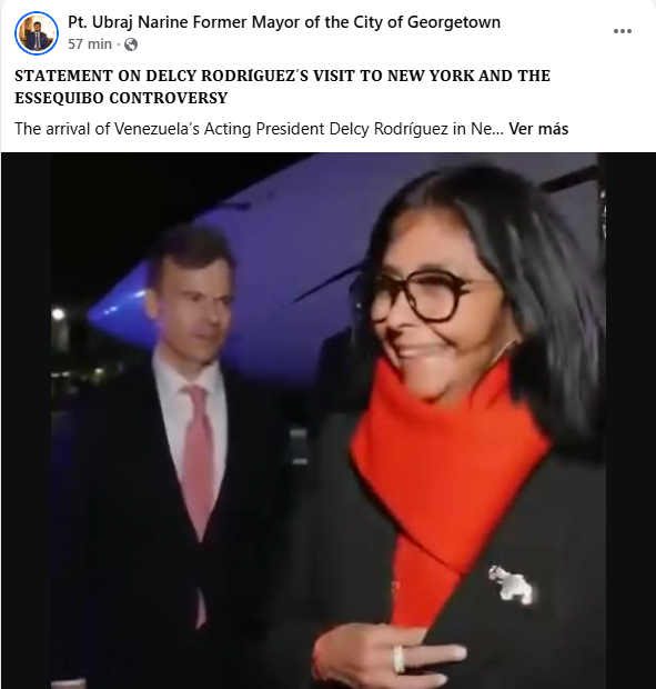 AntroCanal's tweet photo. La presidenta llega a Nueva York y su pin con el mapa de Venezuela ya genera intrigas a los guyaneses. #21Sep #MiMapa https://t.co/hxDef7QQhK
