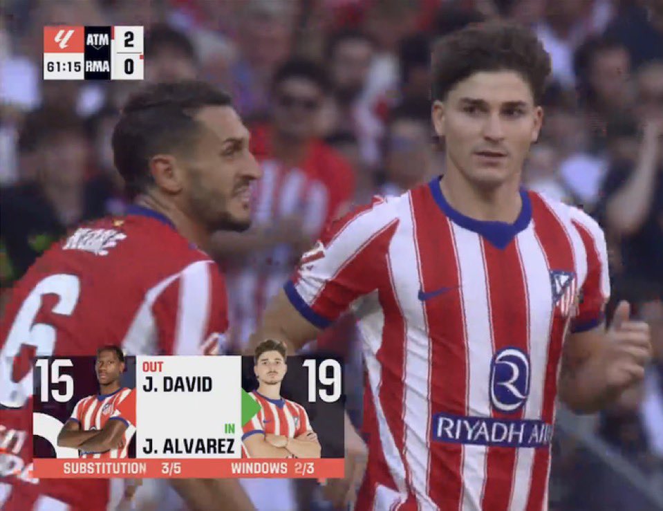 BiggestMohhh's tweet photo. 🚨🎙️ Koke on his gesture towards Julián Álvarez during the Madrid Derby:

Reporter: “We saw you cheering Álvarez when the fans wanted to start whistling him. What was that about?”

Koke: “Yes, the atmosphere was good because we were already leading 2-0, but when Julián came on, I noticed they wanted to start whistling him. I had to do whatever I could to stop it, and I’m happy I did because Julián deserved to be happy.

Everything that happened this past week isn’t his fault. He wanted to leave, but the club stopped him, and honestly, who wouldn’t have done the same?

We’re footballers, and when an opportunity to join your dream club comes, you’ll do everything to chase it. Our fans need to understand that chasing your dream shouldn’t be treated as disrespect, and the whistling needs to stop.

Julián has been getting better with time, and we’ve all been helping him. We have much more to achieve together this season, but that can only happen if we stay united.”