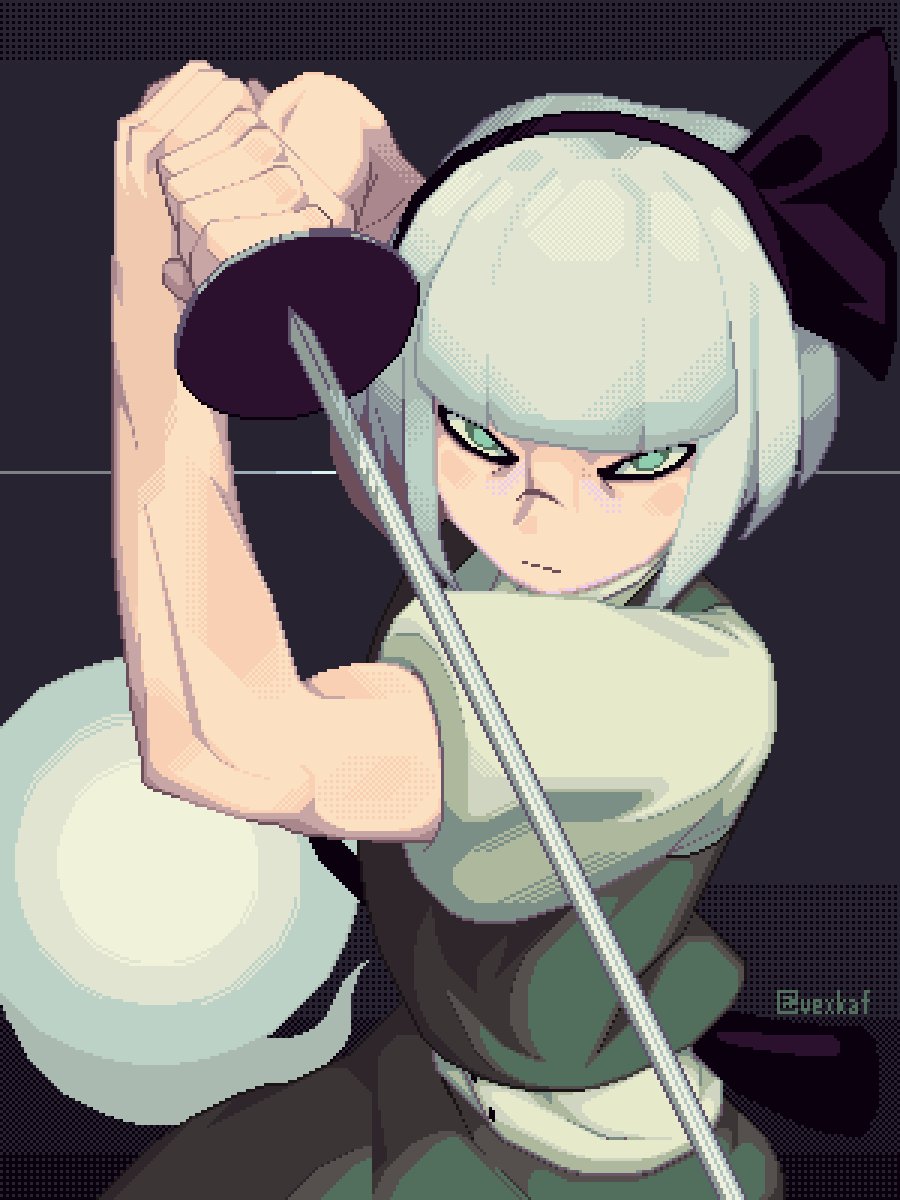 Vexkaf's tweet photo. Soul-cutting edge or smth

#東方Project #pixelart https://t.co/Jx6xH8fFsn