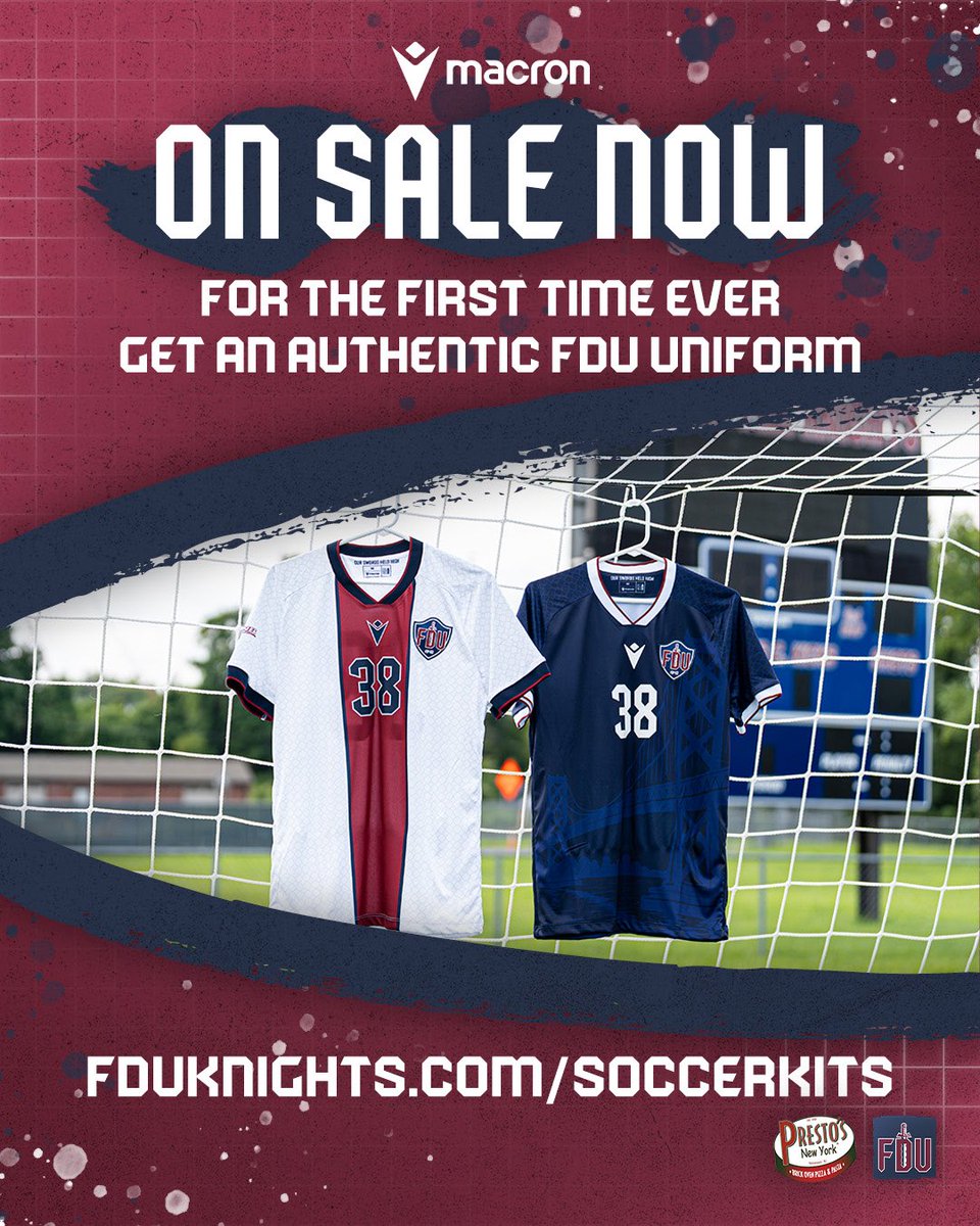 FDUKnights's tweet photo. you can now own your very own authentic FDU soccer kit 🤩
uniforms are on sale now at https://t.co/YtvZ6R1XV0
#uKNIGHTED https://t.co/XFYf4YDN1I