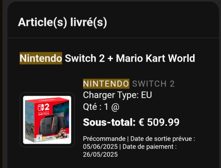 MenuGamepad's tweet photo. @astrogo360 Le pack Mario Kart World était a 509€ pas 499€.
Et il y a une augmentation de 40€.
30€ de hausse de la console + 10€ certainement l'ajout de l'abonnement Switch Online qu'il n'y avait pas avant dans le pack. https://t.co/V3csNVfAaq