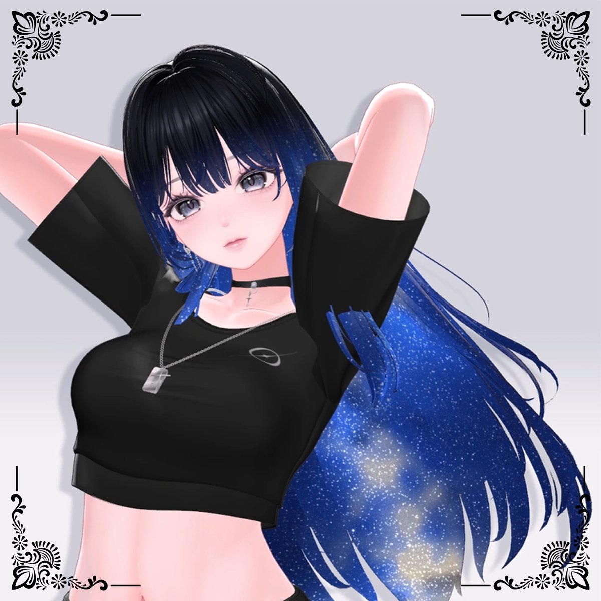 LeNOIRism's tweet photo. StarSky ―星空を纏うシェーダー公開いたしました！
9/22 11時まで無料です。

髪、衣装等様々なものに対応します。

https://t.co/O8o4luiLWu 

#LeNOIRism #booth_pm #VRChat https://t.co/qRL3dHdYZG