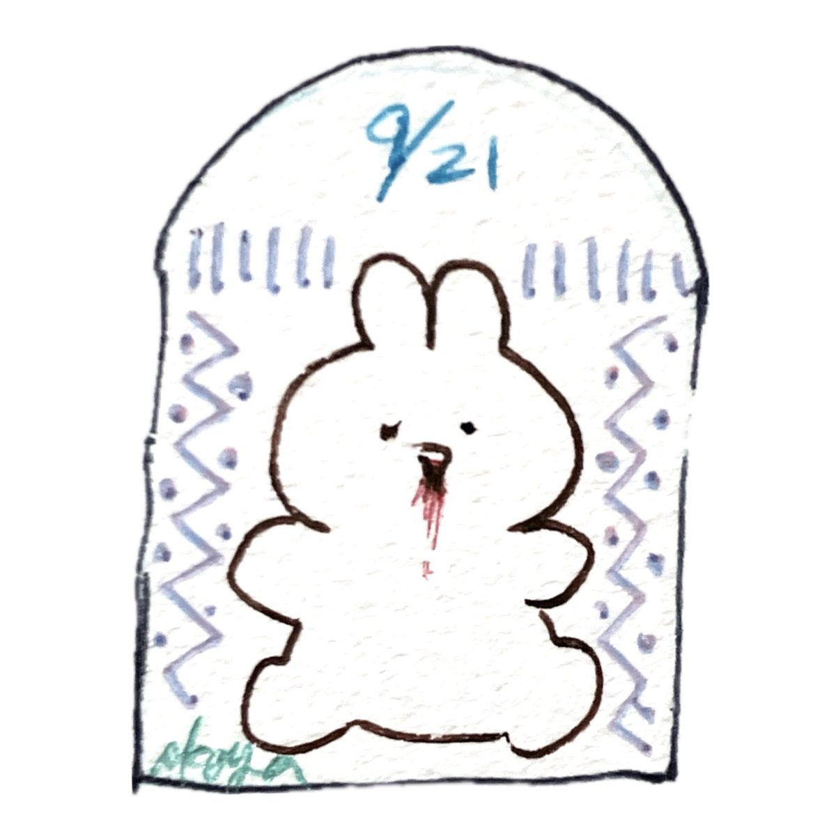 _rabbita's tweet photo. #一日一吐血うさぎ https://t.co/lK8crezdBH