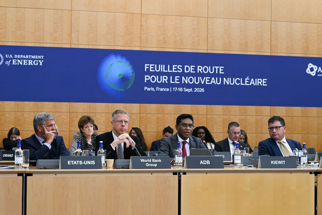 OECD_NEA's tweet photo. ⚛️ Nuclear energy can transform energy access in economies worldwide, unlocking economic and social benefits for millions. 

The morning of day 2 at #RoadmapsToNewNuclear 2026 focused on opportunities for collaboration to leap forward on energy systems and energy access. https://t.co/TOUK7gZvXW