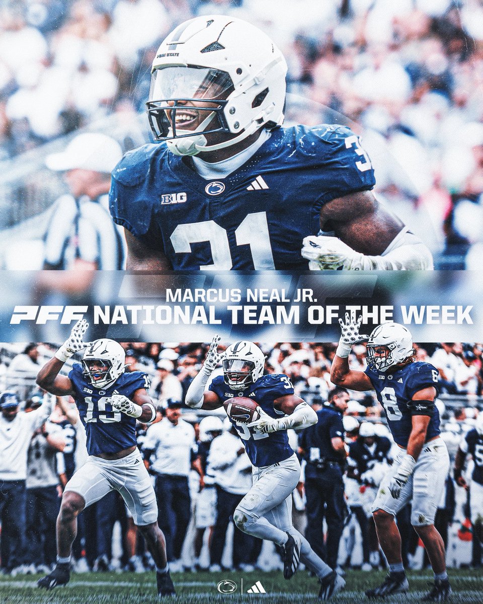 PennStateFball's tweet photo. 🦈🦈🦈

@PFF_College National Team of the Week https://t.co/Rro0jX4Kmm