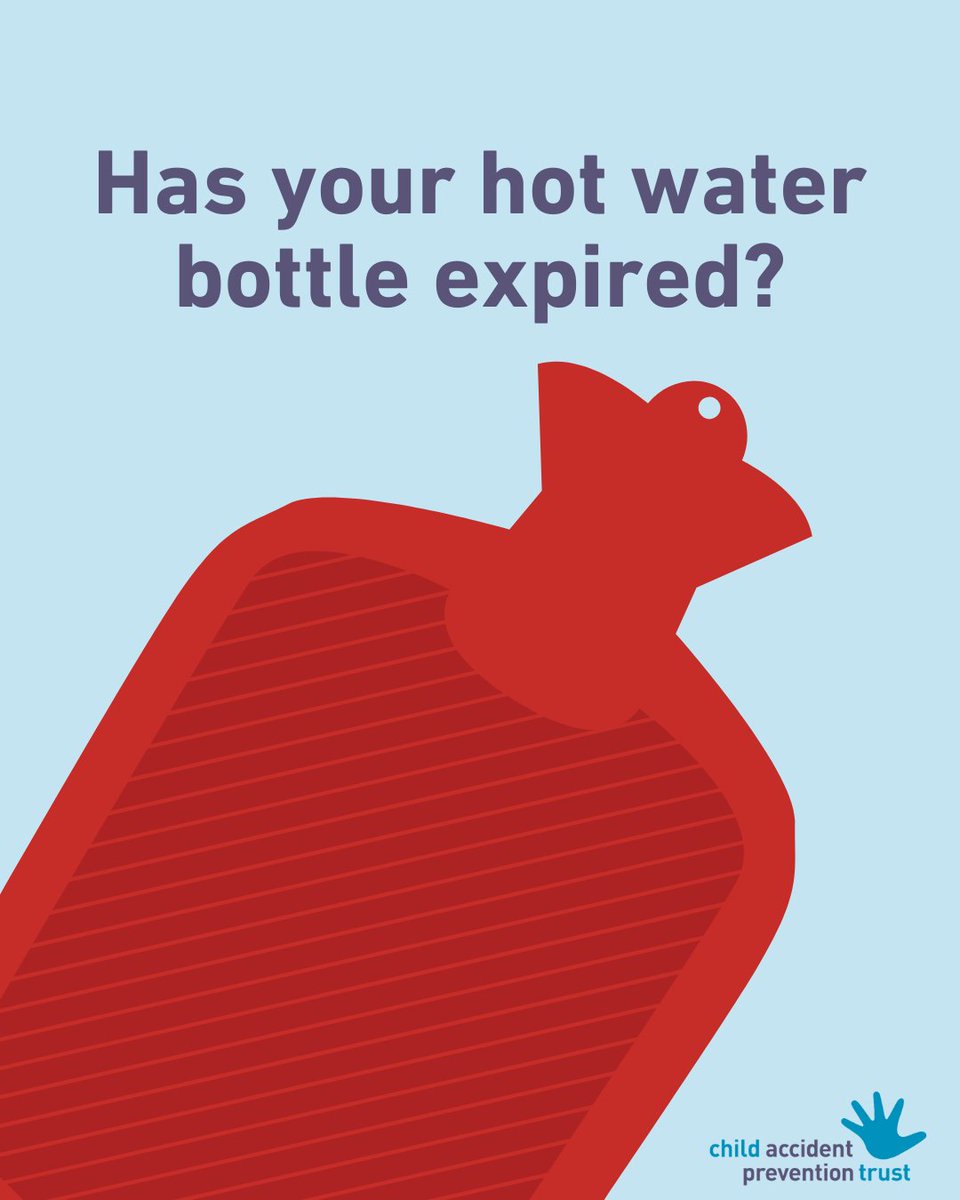 CAPTcharity's tweet photo. Before the chill really sets in, now is a good time to check your hot water bottle for signs of wear and tear. Rubber deteriorates over time so old hot water bottles can break and cause serious burns.

Learn more: https://t.co/cbBawUQ75w

#BeBurnsAware #AutumnSafety https://t.co/vaob2dHD9m