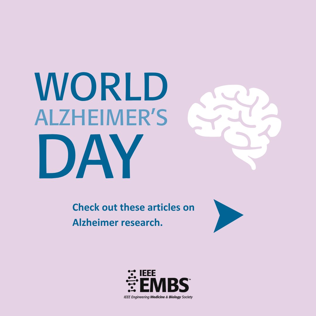 IEEEembs's tweet photo. Around the world, #IEEE researchers are working to advance technology that could improve how Alzheimer’s disease is understood, detected, diagnosed, and managed.

Explore dozens of recent papers by searching “Alzheimer’s” on @IEEEXplore: https://t.co/sjqtzhraBN https://t.co/TOv4OM2fXV