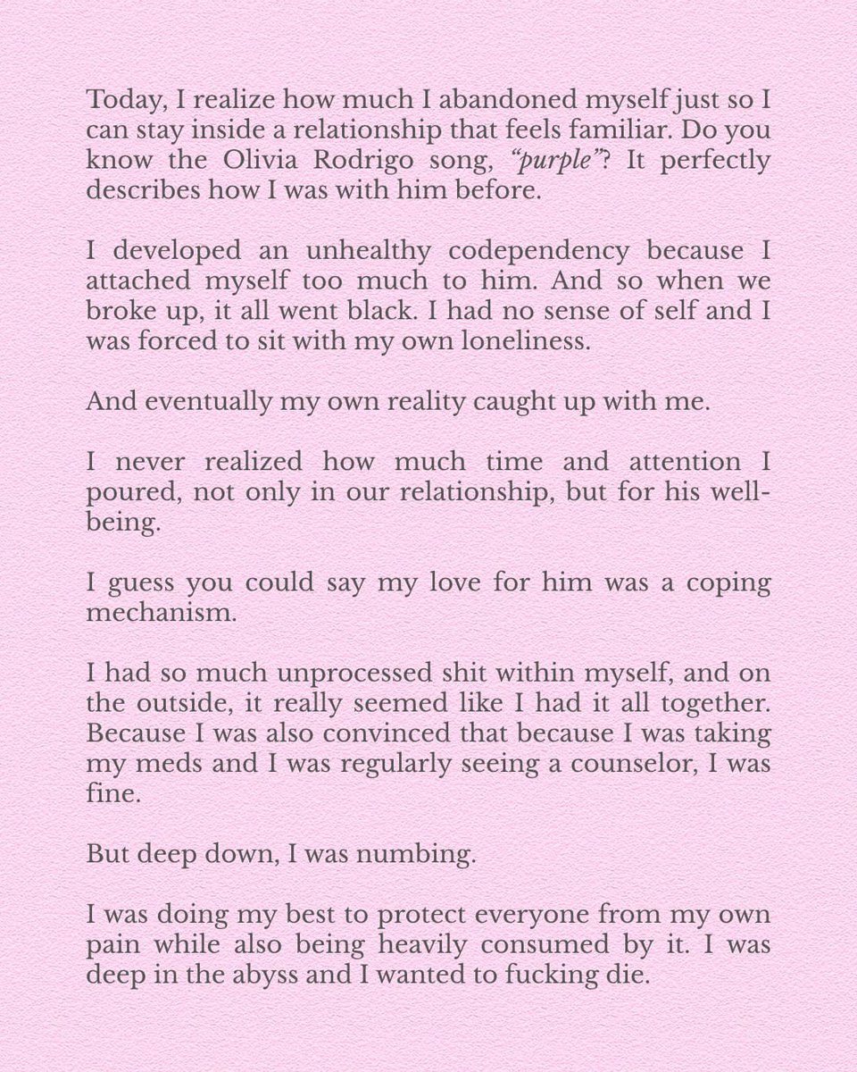 beixyonce's tweet photo. …if I had to pick one song that resonates so much about this relationship, it’s the song “purple”. 

Thank you @oliviarodrigo for this body of work. It was such a gift and helped me process my experience with this unhealthy dynamic. https://t.co/eHmR9paJ4b