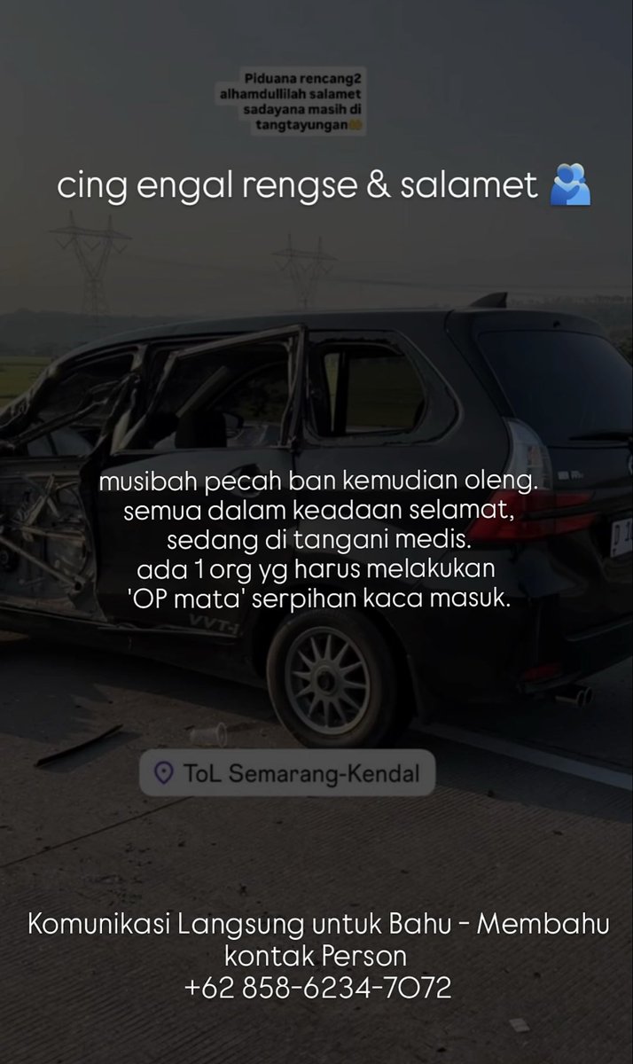 kampfirevampire's tweet photo. Buat temen temen yg mau membantu meringankan beban temen temen kita semua yg mengalami musibah kecelakaan setelah pulang dari jepara kemarin bisa langsung dm ke @Irvaaan_R karena beliau juga salah satu orang yg ada di dlm mobil tersebut .. 
atau ke nomor yg tertera di flayer https://t.co/SBTFsOhZgH