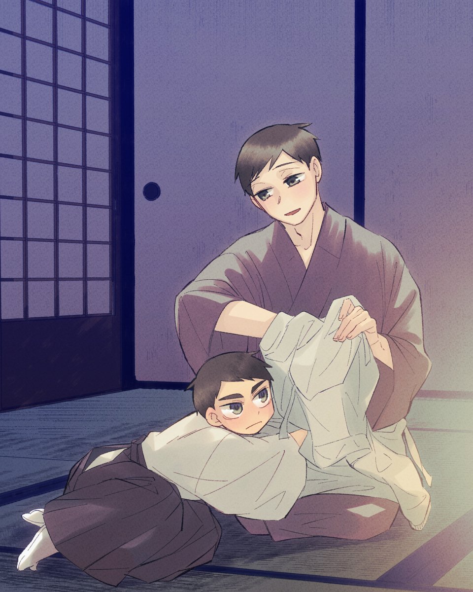 gujjgl's tweet photo. 割烹着の力と若利坊っちゃんの世界。牛縁。この世界の力はいくつなん…… https://t.co/6HtZrIdBce